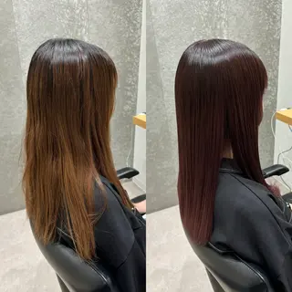 ミディアム カラー 髪質改善ヘアケア 艶髪特化/上田のヘアスタイル