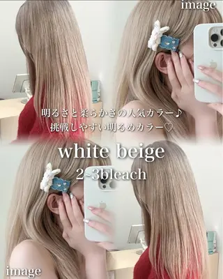 セミロング ケアブリーチ🌺 透明感🪽とわのヘアスタイル