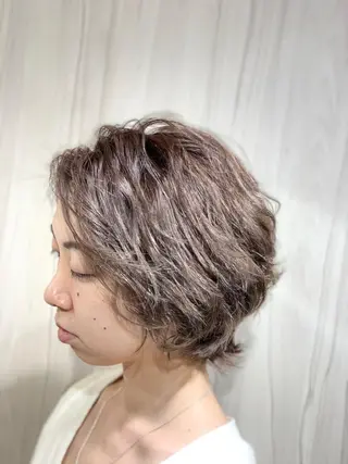 ショート カラー ヘアアレンジ メンズ ✨錦糸町ブリーチ/ ホワイトカラー皇気✨のヘアスタイル