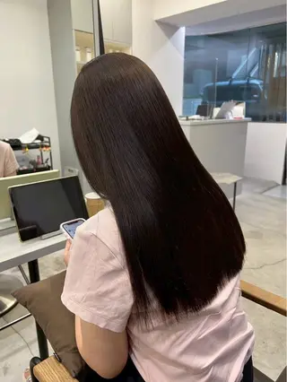 ロング パーマ 韓国×艶ハイトーンが かわいい✨️リオ🍒のヘアスタイル