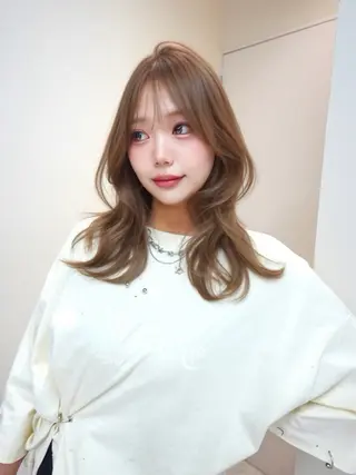 ミディアム カラー 🎀𝑆𝐴𝑅𝐴 /レイヤーカット🎀のヘアスタイル