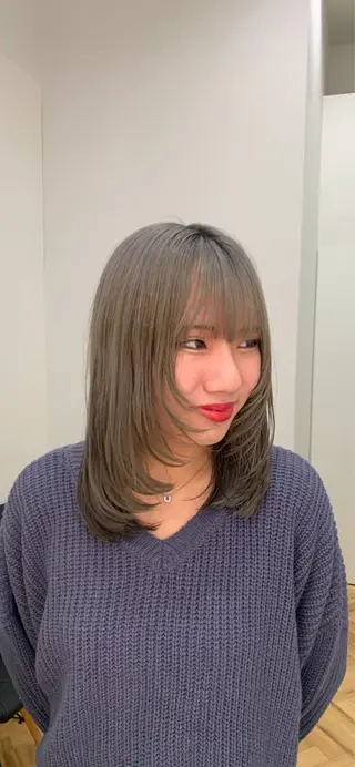 ミディアム sa yu🌸のヘアスタイル