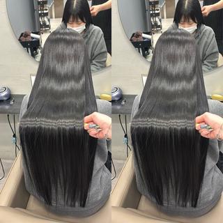ロング 今話題の艶髪矯正 美艶カラー/FUKAのヘアスタイル