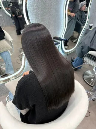 ロング ヘアアレンジ 大宮縮毛矯正🩵 レイヤー 佐藤和のヘアスタイル