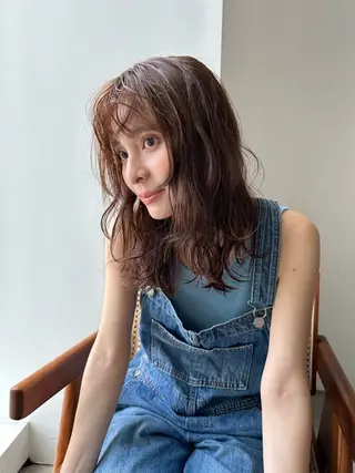 ミディアム カラー 🫧透明感カラー／ 💙安藤美海💙のヘアスタイル