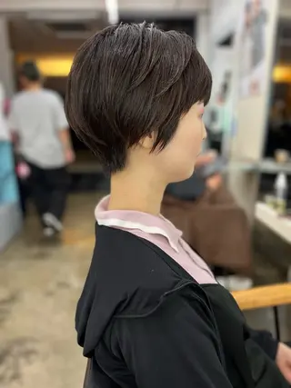 ショート カラー chamo 朝ラク5分ショートのヘアスタイル