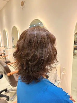 ミディアム パーマ ゆうな VISAGE dioのヘアスタイル