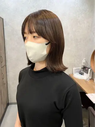 セミロング 榎本 雪来のヘアスタイル