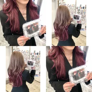 ロング カラー 推しカラー✨ オタク美容師ユウカのヘアスタイル