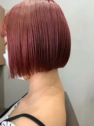 ショート カラー ボブパーマコテ巻き風 パーマNo1深江秀平のヘアスタイル