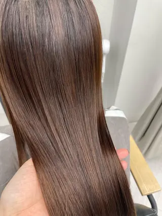 ミディアム カラー パーマ ヘアアレンジ メンズ キッズ ネイル マツエク・マツパ アイブロウ mona/ ストレートスタイル✨のヘアスタイル