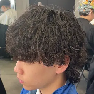 セミロング パーマ ヘアアレンジ メンズ fifth 石川 凪のヘアスタイル
