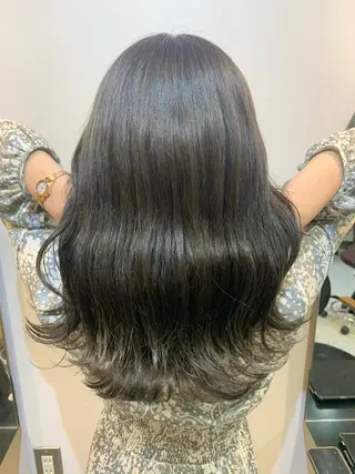 ロング カラー ヘアアレンジ REONA🪽✨薬院 レイヤーカット🫧のヘアスタイル