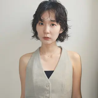 ショート パーマ パーマ/透明感カラー 元町🌱takutoのヘアスタイル