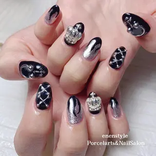 ミディアム ネイル 🐾enen style 🐾のネイルデザイン