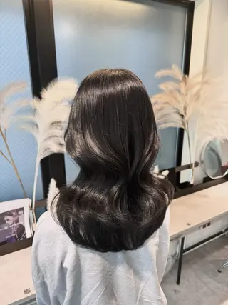 セミロング カラー ヘアアレンジ 💖韓国ヘアの匠 💖TAKUMI💖のヘアスタイル