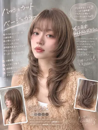 カラー 透明感カラー/ブ リーチ/harukaのヘアスタイル