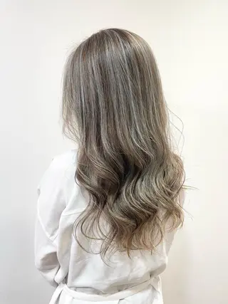 セミロング カラー パーマ ヘアアレンジ キッズ 韓国♡ハイライト ♡YURIのヘアスタイル