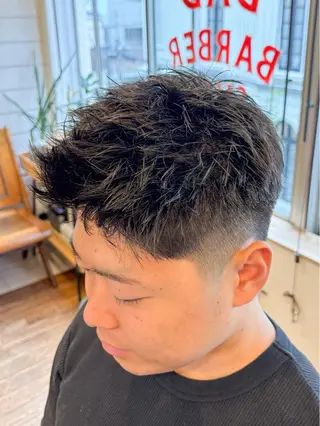 ショート パーマ メンズ 三宮メンズカット ヨシイッキのヘアスタイル