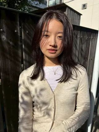 ミディアム カラー パーマ CEINE PATHのヘアスタイル