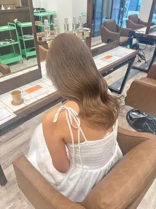 カラー まろみ暖色×ボブ ×chia🕯のヘアスタイル