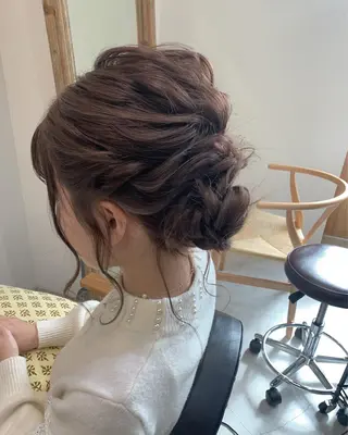 セミロング ヘアアレンジ 名駅🦢大人艶カラー 🪽カミヤアカネのヘアスタイル