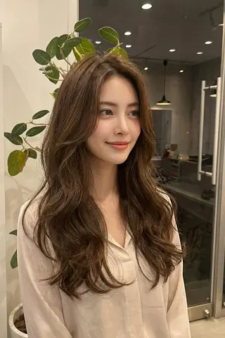 ロング tre.甲子園口店/ レイヤーカットのヘアスタイル