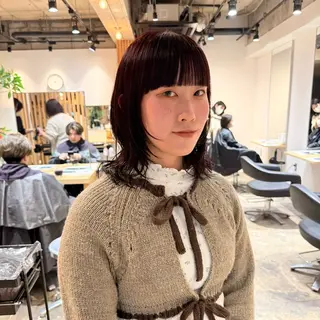 ミディアム カラー ANY sayaᯓ★のヘアスタイル