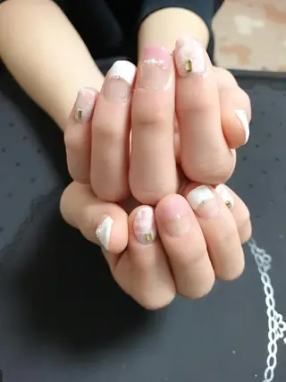 ネイル モチの良さ◉ フィルインネイル♡のネイルデザイン