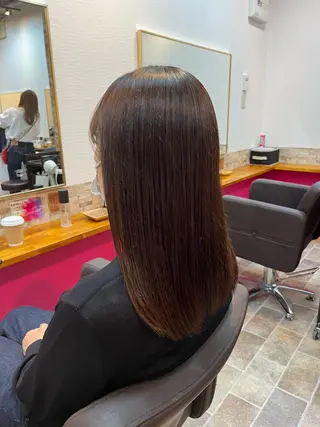 ロング カラー ヘアカラー&縮毛矯正 STAR☆RIVERのヘアスタイル
