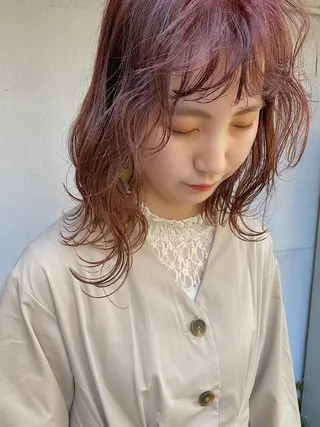 ミディアム カラー パーマ ヘアアレンジ メンズ キッズ ネイル マツエク・マツパ 🫧umu.🫧韓国 /レイヤーカットのヘアスタイル