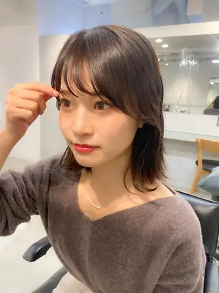 ミディアム パーマ レイヤーカットのプロ 大人ヘア宮森貴志のヘアスタイル
