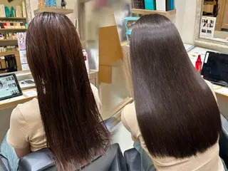 ロング 透明感ツヤカラー/ 縮毛矯正/静岡のヘアスタイル