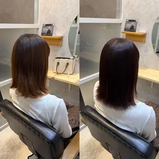 ミディアム ほの かのヘアスタイル