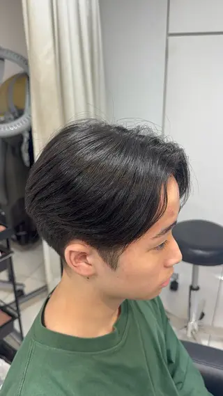 ミディアム メンズ 縮毛矯正指名No.1 艶カラー/SHIMAのヘアスタイル