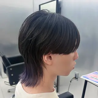ミディアム カラー メンズ ʜᴀʀᴜᴋᴀ♱メンズ ウルフ/ブリーチのヘアスタイル