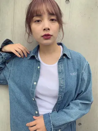 ミディアム カラー パーマ ヘアアレンジ メンズ キッズ ネイル マツエク・マツパ 🌈髪質改善🉐割✨ 🌻“ever”🌻のヘアスタイル