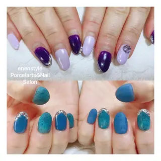 ミディアム ネイル 🐾enen style 🐾のネイルデザイン