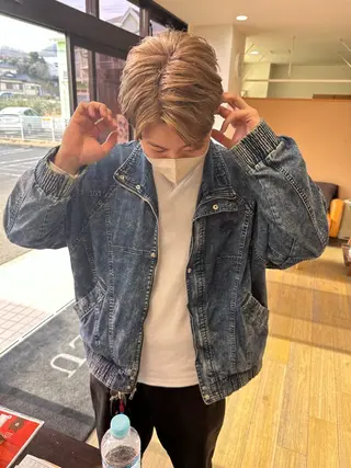 カラー メンズ ブリーチカラー🫧 森　凪沙のヘアスタイル
