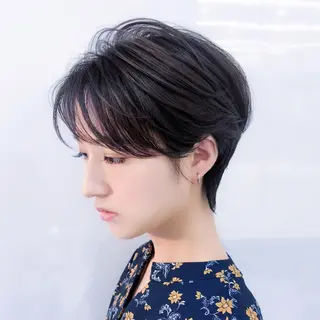ショート パーマ 趙 英来のヘアスタイル