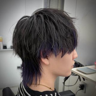 ミディアム カラー メンズ メンズ♱ハイトーン♱ ウルフʜᴀʀᴜᴋᴀのヘアスタイル