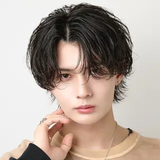 ショート パーマ メンズ スパイキー/フェザー /波巻き/かいとのヘアスタイル