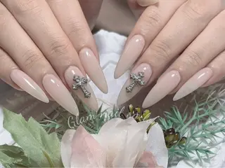 ネイル エツメ💅 長さ出し🎀デザインのネイルデザイン