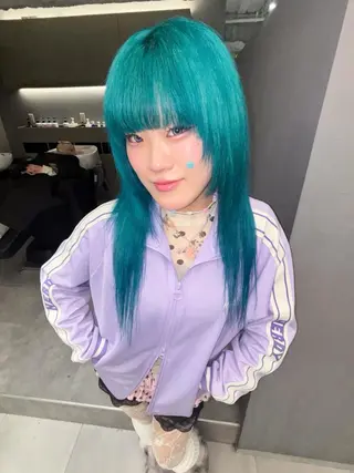 セミロング カラー デザインカラー /rioのヘアスタイル