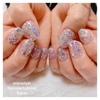 ミディアム ネイル 🐾enen style 🐾のネイルデザイン