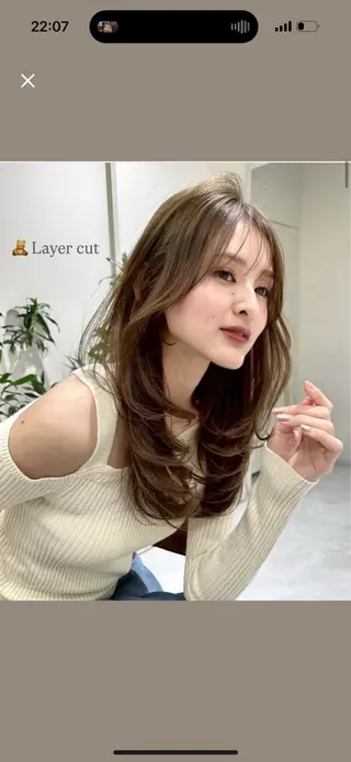 セミロング 🎀 レイヤーカット カラー / 錦糸町のヘアスタイル