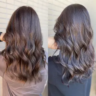 ロング カラー 坂野 結子のヘアスタイル