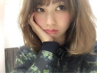 ミディアム カラー ヘアアレンジ 髪質改善/韓国風 レイヤー/田村祐樹のヘアスタイル