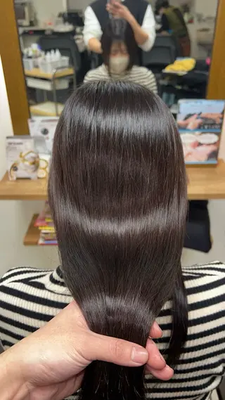 ロング 髪質改善/マツパ 垢抜け透明カラー衣笠のヘアスタイル