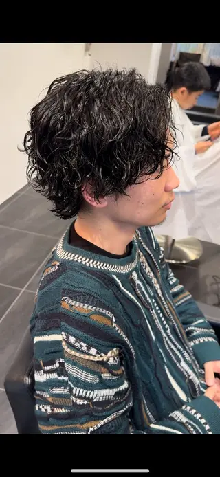 パーマ メンズ 松下 恭佑のヘアスタイル